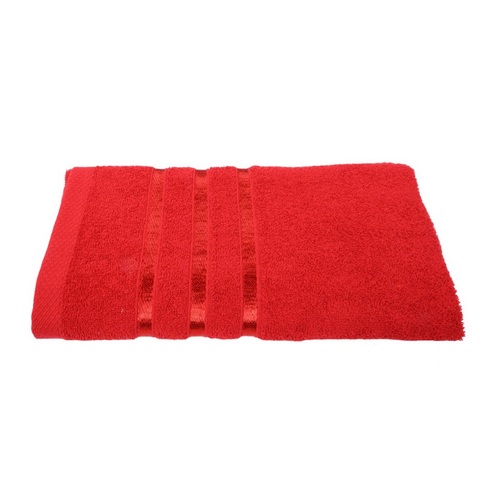 Купить Полотенце махровое гладкокрашеное красное  50*90                                                    