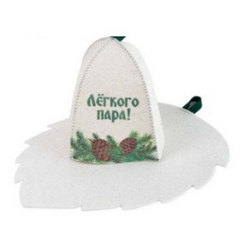 Купить Набор для бани Банный лист шапка коврик войлок Б32386