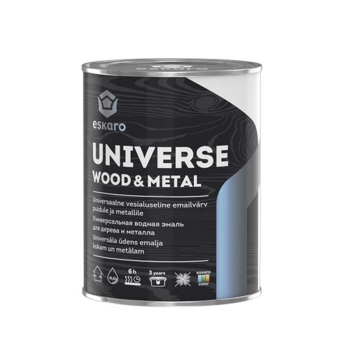 Купить Эмаль акриловая для деревянных и металлических поверхностей UNIVERSE Wood&Metal белая 2,7L