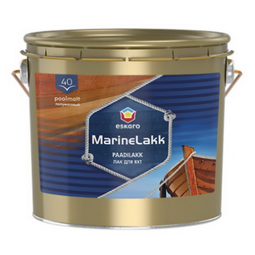 Купить Лак алкидный Marine Lakk  яхтный полуматовый 0,95 л Eskaro