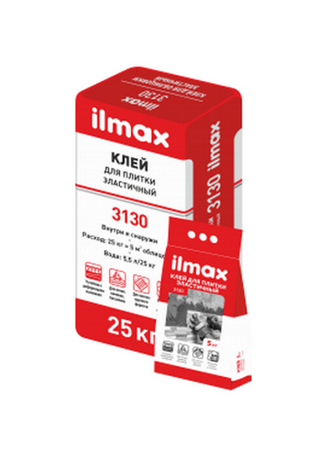 Купить Клей для плитки эластичный Ilmax 3130  5кг
