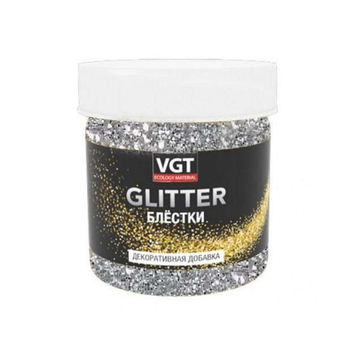 Купить Блестки PET GLITTER серебро 0,05кг VGT
