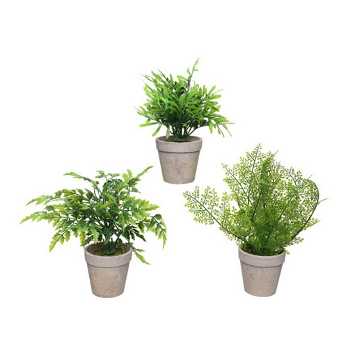 Купить Растение искусственное зелёное из пластика Папоротник в горшке из керамики 15*219см