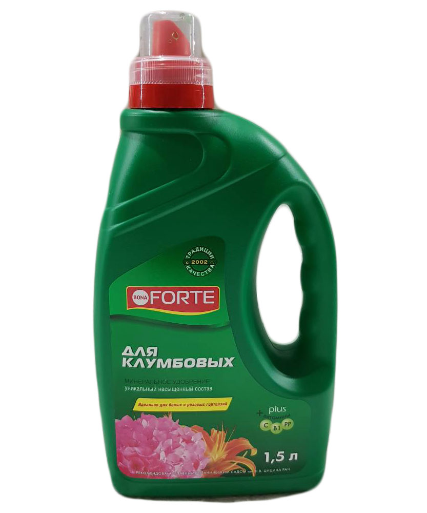 Купить Bona Forte Жидкое комплексное удобрение открытого грунта для клумбовых, белых  и розовых гортензий