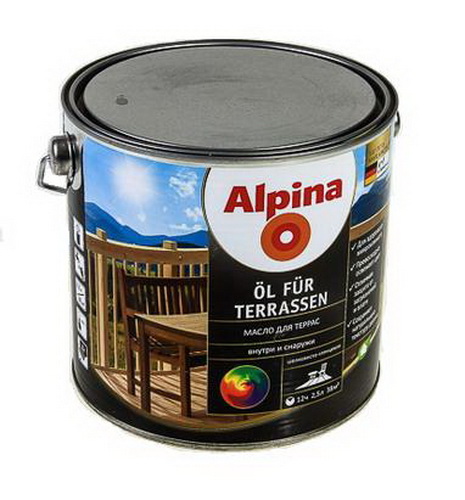 Купить Масло для террас прозрачный 750мл/0,75кг Alpina
