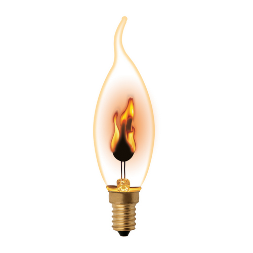 Купить Лампа светодиодная UNIEL 021604 IL-N-CW35-3/RED-FLAME/E14/CL