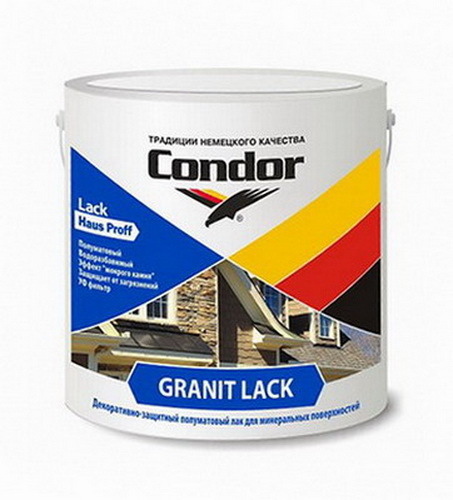 Купить Лак акриловый Granit Lack для минеральных поверхностей 2,3 кг Condor