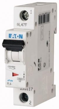 Купить Выключатель автоматический PL4 1P 6A тип С 4,5кА 1М Eaton 293122