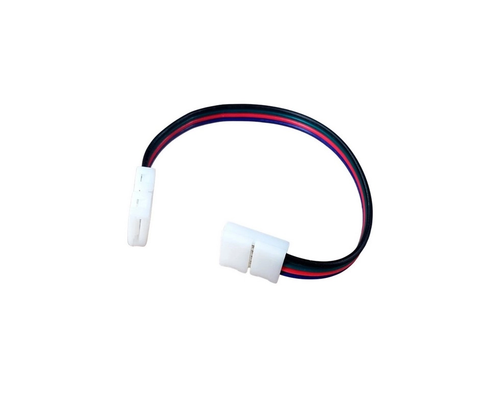 Купить Коннектор двухсторонний (2клипсы с проводами) для RGB светод ленты, 12V/24V 3A арт. 23005           