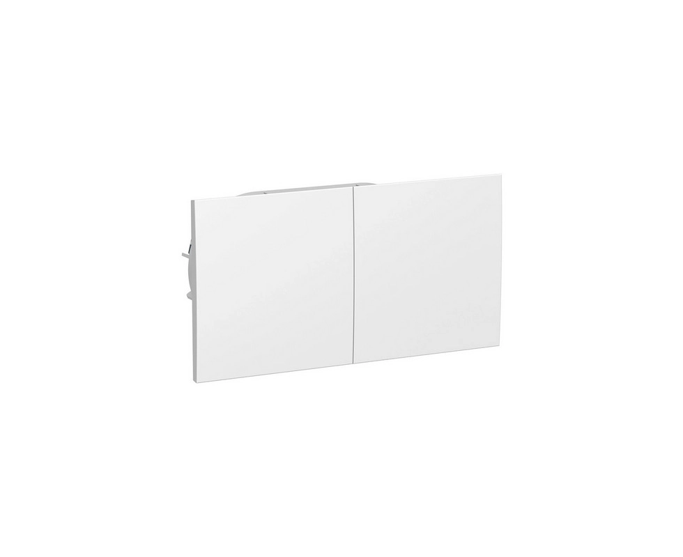 Купить Розетка двойная с заземлением со шторками со сдвижной крышкой белая ATLASDESIGN ATN000128           