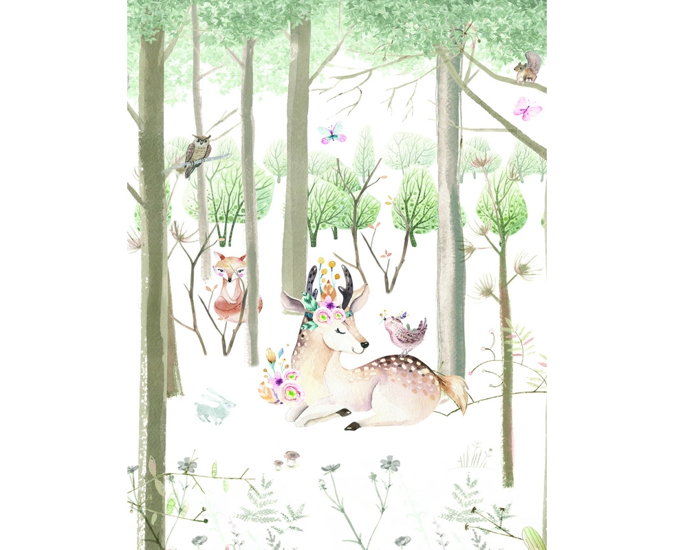 Купить Фотообои Сказочный лес размер 2,06 * 2,70 Сюжет В213 АРТ-ОБОИ                                       