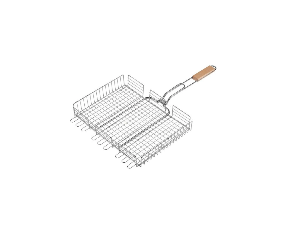 Купить Решетка-гриль SPARTA 300*400*65мм объемная хромированная 69561                                      