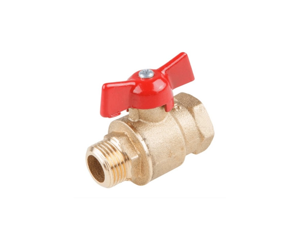 Купить Кран шаровый 1/2 вн-нар резьба ручка-бабочка ЦВЕТЛИТ                                                