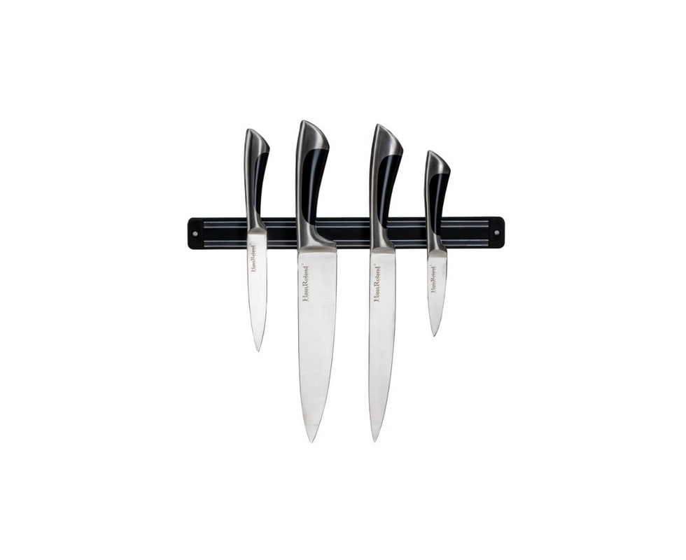 Купить Набор ножей металлических 4 шт+ вешалка магнитная артикул GS-06D002-5PC/HR622-1                     