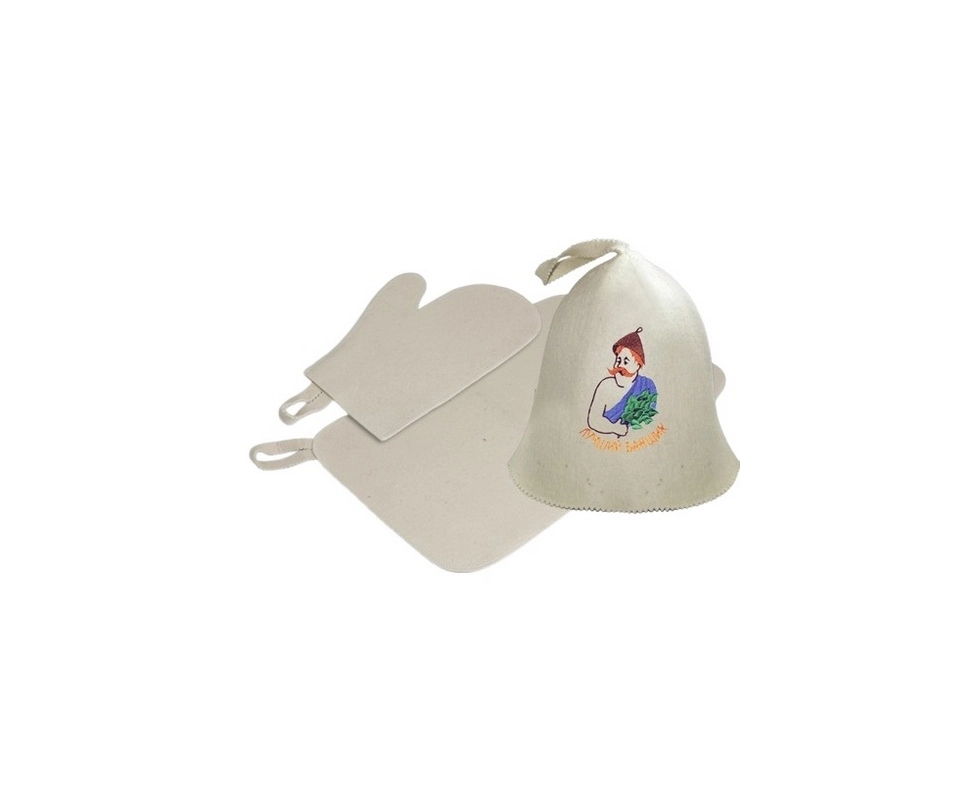 Купить Набор из 3-х предметов шапка рукавица коврик 41085                                                  