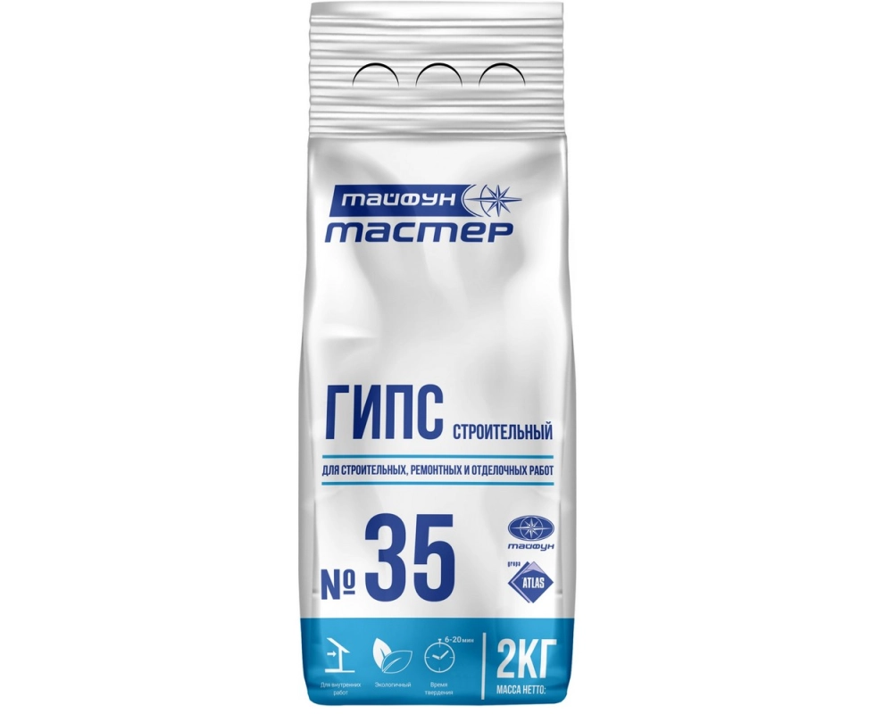 Купить Гипс строительный Тайфун Мастер 35 2кг                                                             