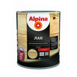 Купить Лак алкидный  для деревянных полов шелковисто-матовый бесцветный 9л Alpina                          