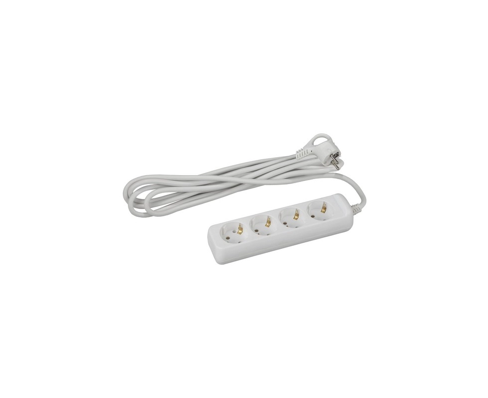 Купить Сетевой удлинитель 4SE-16A-07 4 гнезда с з/к 16A ПВС 3*1,5 7м LUXAR                                 