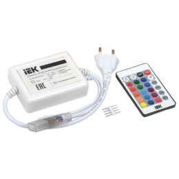 Купить Контроллер с ПДУ ИК RGB 3 канал f 220В 1А 500Вт IEK                                                 