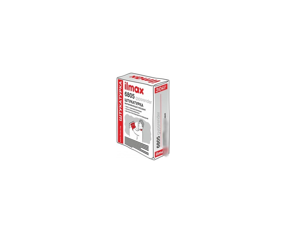 Купить Защитно-отделочная штукатурка белая В М гипсовая 1СС 0,8 "ILMAX 6805 " СТБ1263- 2001/(30кг), РБ