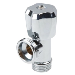 Купить Кран вентильный 1/2'' нар. х 3/4'' нар. для стиральной машины ХРОМ., AV Engineering AVE2263412        