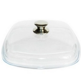 Купить Крышка из боросиликатного стекла 280*280мм с металлической ручкой Арт. Gi 280*280                   