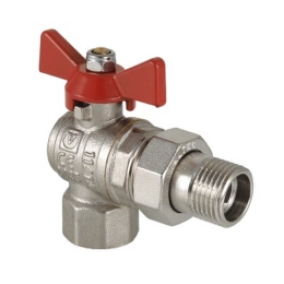 Купить Кран шаровый BASE угловой с полусгоном 1'' внутренняя-наружная резьба Valtec                         