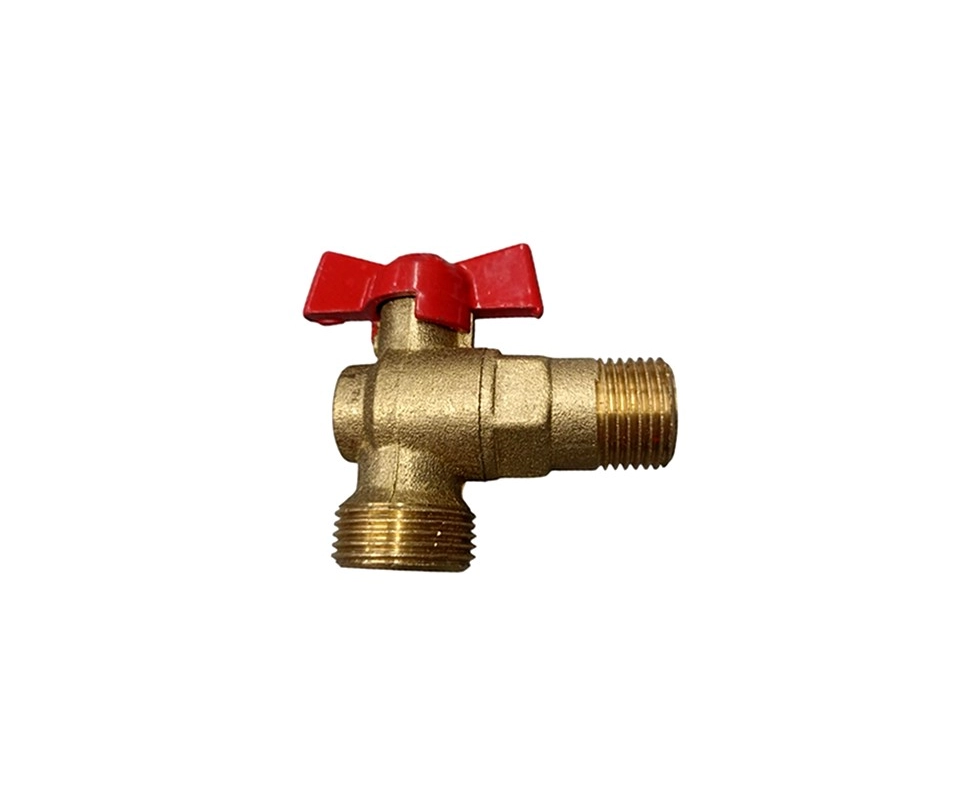 Купить Кран шаровой угловой 1/2'' -3/4'' нар резьба Цветлит                                                