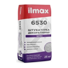 Купить Штукатурка декоративная Ilmax 6530 шуба 1мм серая 25кг                                              