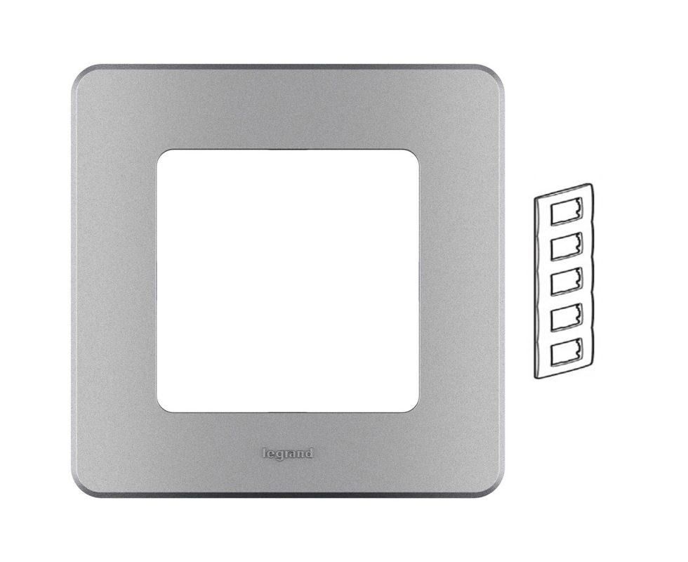 Купить Рамка 5 постов алюминий Inspiria 673972                                                             