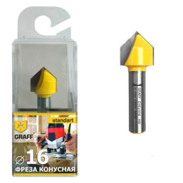 Купить Фреза конусная по дереву 16х16x8 мм GRAFF                                                           