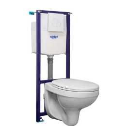 Купить Инсталляция для подвесного унитаза Santeri Альфа кнопка смыва белая                                 