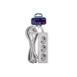 Купить  Удлинитель бытовой серия Home 3 розетки кабель ПВС 2*1 мм 10А 3м  TruEnergy                        