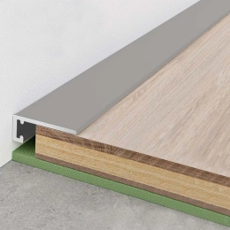 Купить Микроплинтус серебро матовый 18мм 2,4м                                                              