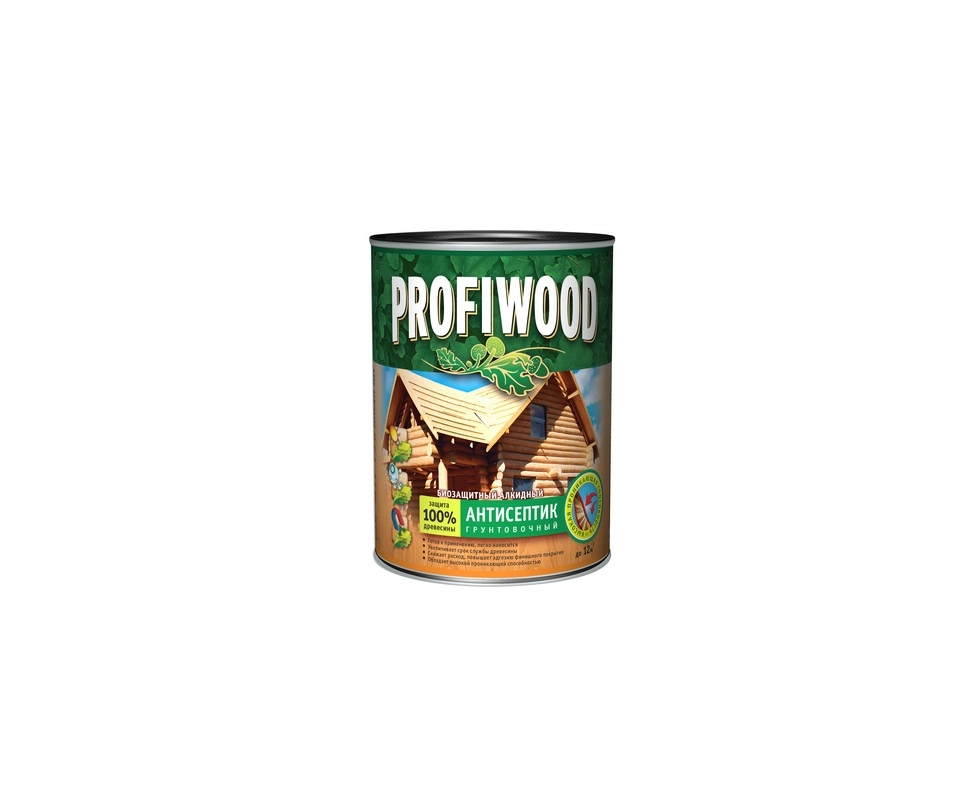 Купить Антисептик лаковый тонирующий PROFIWOOD атмосферостойкий алкидный калужница 0.75 л                  