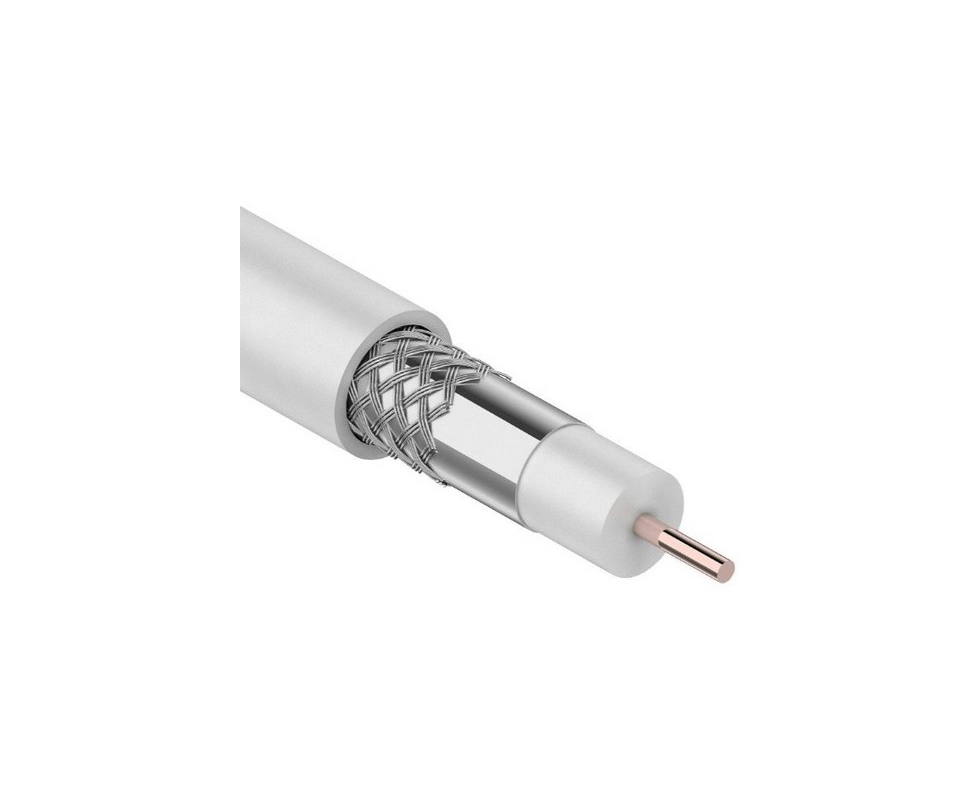Купить Кабель RG-6U, 75 Oм белый                                                                           