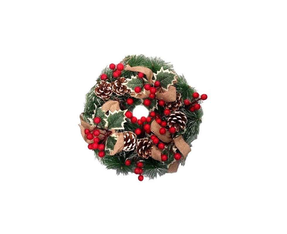 Купить Венок новогодний 30см RM22070609                                                                    