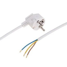 Купить Шнур электрический с вилкой ПВС 3*0,75мм2 5м белый REXANT                                           