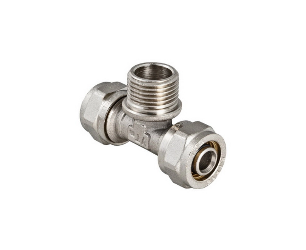 Купить Тройник обжимной с переходом на наружную резьбу 16 x 1/2'' Valtec                                    