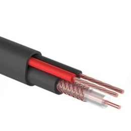 Купить Кабель для видеонаблюдения КВК-П-2+2х0,75 мм&sup2 черный OUTDOOR                                    