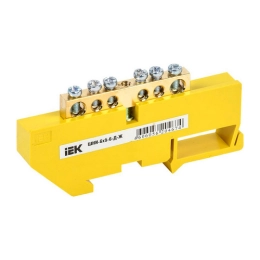 Купить Шина РЕ ''земля'' на DIN изол ШНИ-6х9-6-Д-Ж IEK                                                       