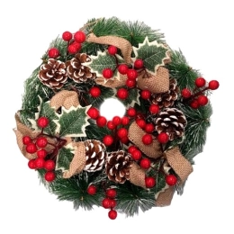 Купить Венок новогодний 30см RM22070609                                                                    