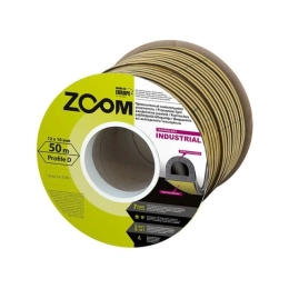 Купить Уплотнитель гаражный 12ммх10мм профиль D белый  ZOOM INDUSTRIAL                                     