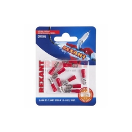 Купить Клемма плоска изолированная гнездо - 5.6 мм, 0.5-1.5мм (РПи-м 1.5-(4.8) / РПИм 1,25-5-0,8) 10шт     