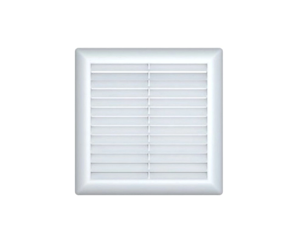 Купить Решетка вентиляционная пластиковая с обратным клапаном белая РВ1К-01 (150х150) Vents                