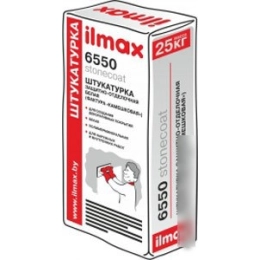 Купить Защитно-отделочная штукатурка "ILMAX 6550" БЕЛАЯ  полимермин. (1.5мм   )(25кг),РБ ООО"Илмакс",шт