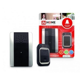 Купить Звонок беспроводной ЗБ-10 25 мелодий 150м с кнопкой IP44  IN HOME                                   