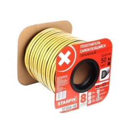 Купить Уплотнитель гаражный профиль ''D'' черный 12х10мм STARFIX                                             