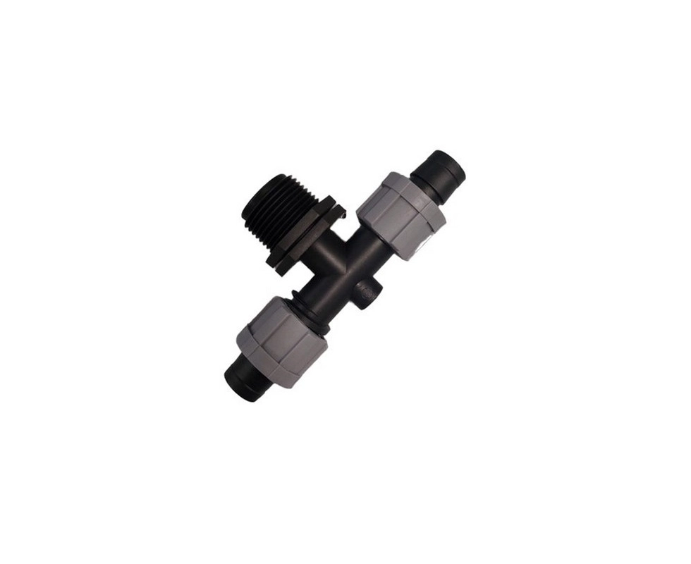 Купить Тройник для двух капельных лент с наружной резьбой 3/4'' КП-96                                       