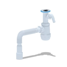 Купить Сифон Ани Грот 1 1/2''*40 с отв. с/м с гибкой трубкой 40*40/50 А2015                                 